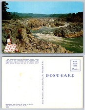 Great Falls Potomac River MD VA Postcard Dexter Press Chrome 1950s Scenic picture