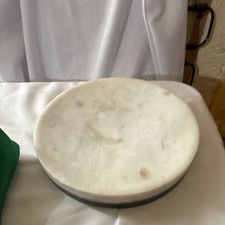 White and Green Solid Granite Decor Stand with Marble Base for Home Decor New picture