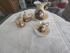 Vintage Enesco Hand Painted Gold Trim Procelain Sets picture