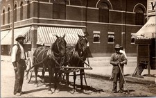 Trinidad Colorado Horse Team Wagon Street Scene RPPC Maxwells Store picture
