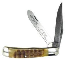 New Remington Cutlery Club 2009 Board Meeting Trapper Knife Damascus #089 NIB picture