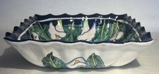 Castillo Art Pottery Hand Made And Painted Large Deep Square Casserole Mexico picture