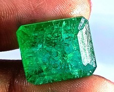 21.16 Ct Natural Certified Colombian Green Emerald-Emerald Cut Loose Gems NCH picture