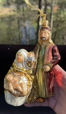 Bombay Company European Treasures Glass Nativity Ornament Vintage Rare -LO11/1 picture