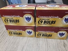 4x 25 Pack C9 Replacement Bulbs, Retro Blue 130V e17 base 7 watt nickel plated picture