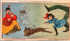 1906 Heat Sensitive Postcard Buster Brown Style Child Comic Novelty Card picture