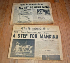 Vintage Newspaper July 19, 21 1969 Moon Landing The STANDARD STAR New Rochelle picture