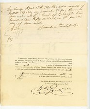 1841 Vermont Notary Protest Document Bank Burlington Irasburgh Promissory Note picture
