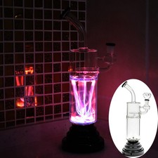 14'' Plasma Electric Glass Bongs Water pipes Tobacco Smoking Perc W/ 14mm Bowls picture