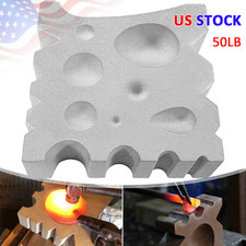 50lb Blacksmith Swage Block Anvil Forge Bowl Ladle Spoon Making Solid Cast Iron picture