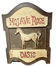 Vintage Tavern Sign Repro Advertising Display Hanging MOJAVE ROSE OASIS 1970's picture