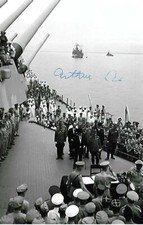Arthur Albert signed 4x6 photo USS Missouri WW II Japanese Surrender COA LOOK picture