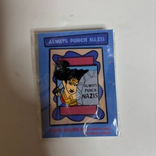 Karen Hallion Always Punch Nazis Wonder Woman Enamel Pin Feminist Activism Art picture