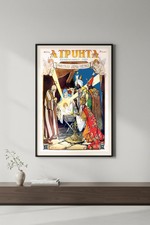 Vintage Latvian 1928 Christmas Poster RARE 24x32 🎄 picture