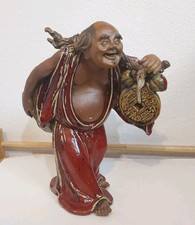 Vintage Chinese Signed Mud Man The Yoke Bearer-Nice Shape 13.5 X 11.5 X 6.5” picture