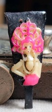 Vintage Celluloid Piece With Fancy Lady Woman charm prize jewelry Made In Japan picture