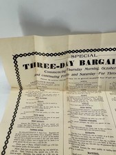Antique 1904 Losey & Alpaugh Grocery Store Large Sale Flyer Ad Somerville N.J. picture