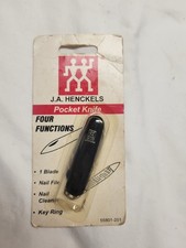 Zwilling J.A. Henckels Multi-Tool Pocket Knife  Black 4 Function NOS  GERMANY  picture