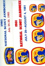 BSA 1981 & 1985 National Jamboree sticker sheets dp picture