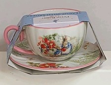 Peter Rabbit Collectible Teacup & Saucer Set Beatrix Potter New picture