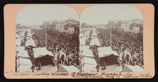 Photo:Moscow Russia 1903 Great Sunday Market Street Scene Stereoview picture