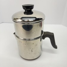 Vintage pre-1968 Revere Ware 1801 - 4 Cup Stainless Steel Percolator Copper Clad picture