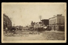 Rare 8x5 Cabinet Photo Downtown Pueblo Colorado Street Scene, c.1880 picture