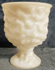 Vintage E. O. Brody Co. Crinkled White Milk Glass Pedestal Planter/Vase # M3000 picture