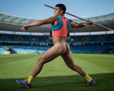 Gay Interest Male Latino Beefcake Physique Muscular Back Photo Print M020574 picture