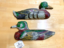 Vintage VANGUARD STUDIOS Pair MALLARD DUCKS ~ Man-Cave Cabin-Decor ~ HUNTER GIFT picture