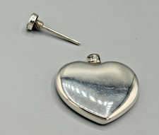 Vintage Tiffany & Co Sterling Silver Heart Perfume Bottle Travel Flask Dauber picture