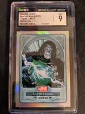 2025 Topps Marvel Mint Doctor Doom #107 Platinum Refractor 14/25 CGC 9 picture