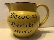 Dewars White Label Pitcher By John Maddock Rare Yellow Made After 1896 picture