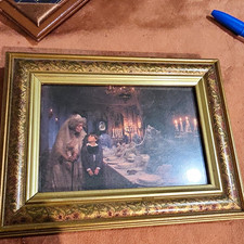 Vintage Framed Print Great Expectations Miss Havisham & Pip Charles Dickens Art picture