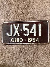 1954 Ohio License Plate -  JX 541 - Nice picture