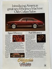 1979 Oldsmobile Cutlass Salon Print Ad Efficiency Machine picture