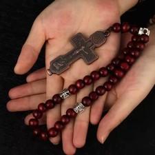 Eastern Orthodox Chotki Komboskini Prayer Beads Rosary 33 Beads Wooden picture