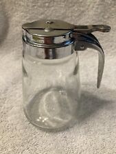 Vintage Gemco Syrup Dispenser Pitcher, Diner Style, Chrome Metal Top, Works. picture