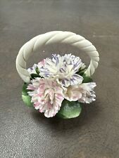 VTG Capodimonte Porcelain Small Multi Flower Basket- MARKED on Bottom- Delicate picture