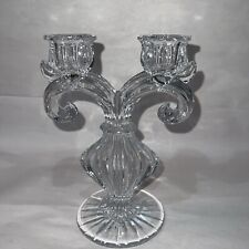 Gus Khrustalny 24% Lead Crystal Double Candle Holder picture