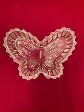 Clear Pressed Glass Butterfly Trinket Dish picture