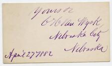 Charles Henry Van Wyck Autographed Card Senator House Representatives New York picture