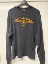 Vintage Y2K Harley Davidson Black Thermal Saudi arabia Top Size XL picture
