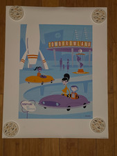 Vintage SHAG Disneyland 50th Anniversary Tomorrowland Litho Art Print 22