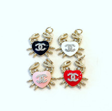 Designer Gold Crabs Round Tag Zipperpull | set of 4 picture