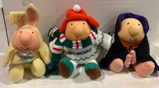 Lot of 3 VTG ZIGGY Plush 1985, 1991, 1993 Holiday Easter, Christmas, Halloween picture