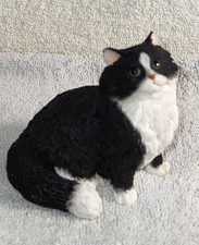 Vintage Sherratt & Simpson Black/White Persian #89307 Sitting Kitty Cat picture