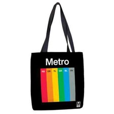Washington DC (WMATA) DC Metro Retro Stripes Photo Tote Bag picture