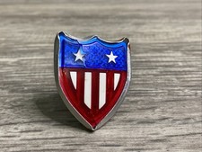 Kastar American Flag Shield License Plate Reflector Fastener Topper picture