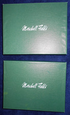Lot of 2 Vtg Marshall Field's Department Store Green Gift Jewelry Boxes picture